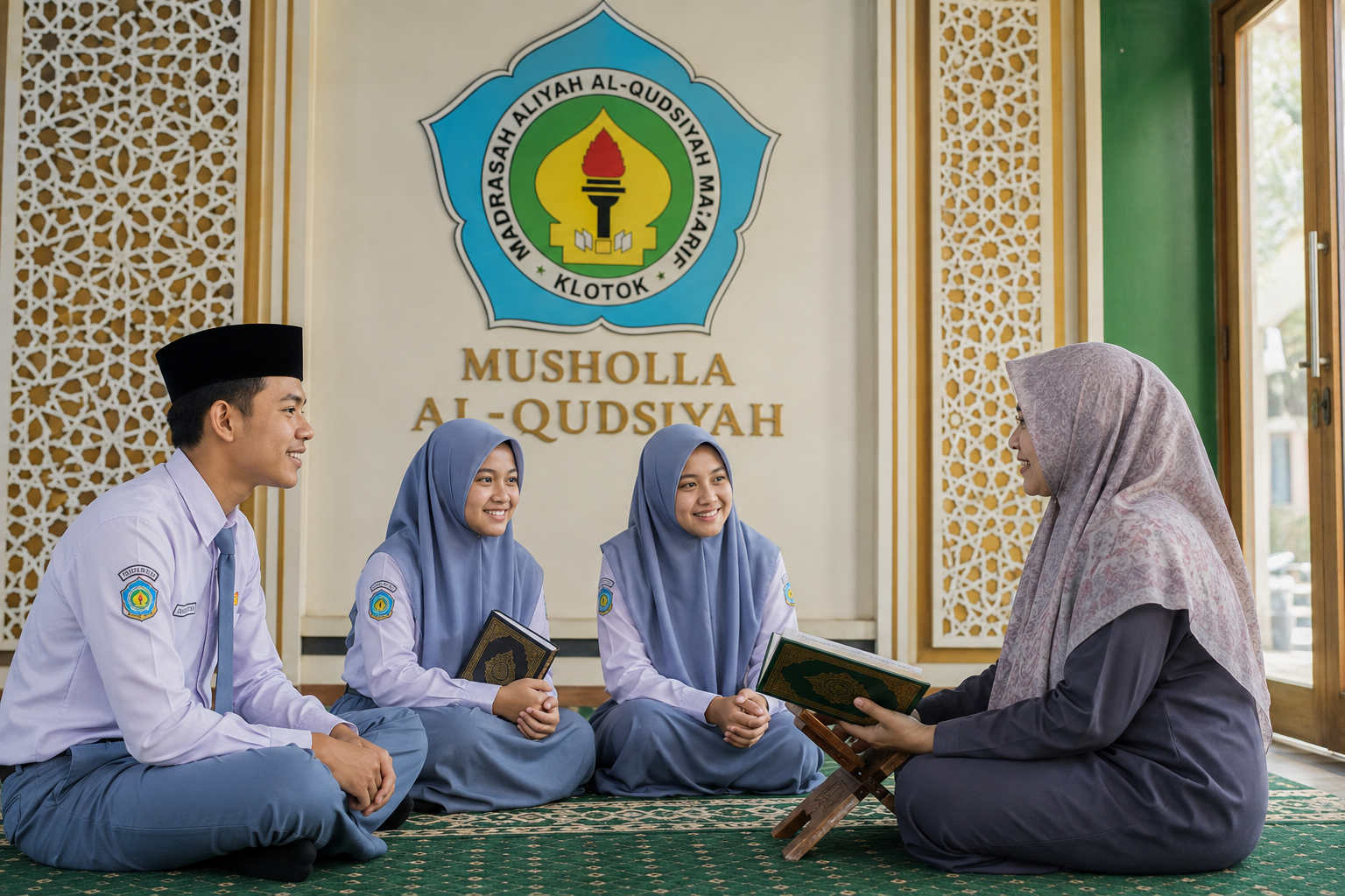 Santriwati membaca Al-Qur'an